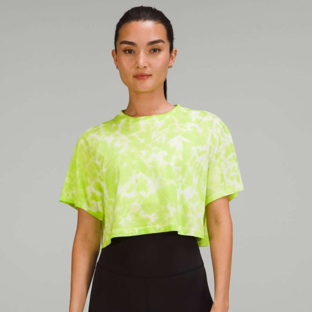 Lululemon All Yours Cropped Cotton T-Shirt *Tie Dye